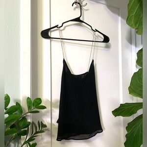 Gold Straps Black Top